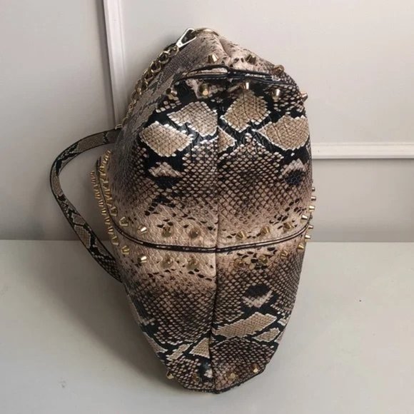 Michael Michael Kors Uptown Astor Natural Snakeskin Large Shoulder Tote - Picture 5 of 13